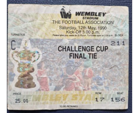 1990 FA CUP FINAL CRYSTAL PALACE V MANCHESTER UNITED TICKET
Folds
Ref SW