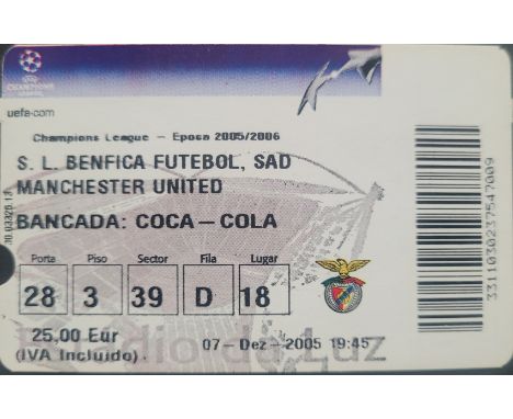 2005-06 BENFICA V MANCHESTER UNITED CHAMPIONS LEAGUE TICKET
Ref BF