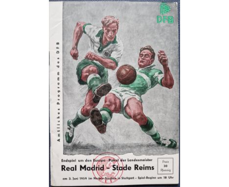 1959 EUROPEAN CUP FINAL REAL MADRID V STADE REIMS
Good condition
Ref LH