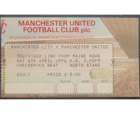 1995-96 MANCHESTER CITY V MANCHESTER UNITED TV LINK BACK TO OLD TRAFFORD TICKET
Ref MS