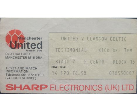 MANCHESTER UNITED V CELTIC TESTIMONIAL TICKET
Fold
Ref DT