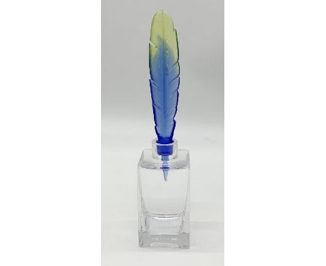 A Daum decorative glass inkwell and quill signed for Hilton McConnico