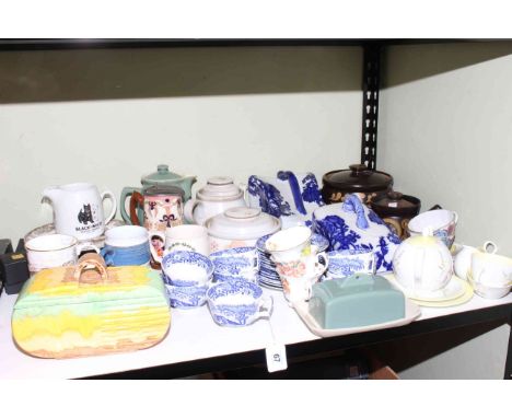 Collection of Spode Italian, Beswick biscuit barrel, Denby, Foley, Coalport, Royal Staffordshire, etc.