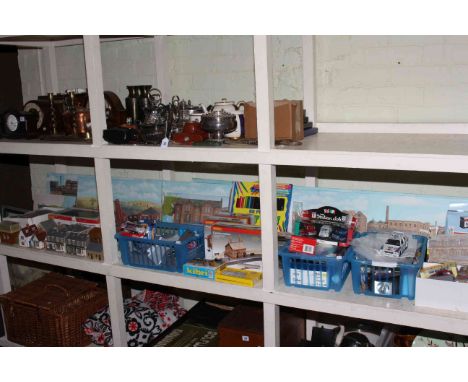 Model railway accessories including backdrops, model vehicles, etc.