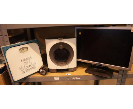 Dolce Gusto coffee maker, Advent computer monitor and a set of scales. Not available for in-house P&amp;P, contact Paul O'Hea