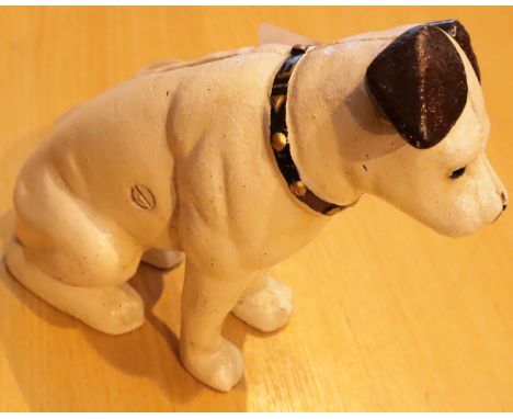 Cast iron Nipper money box, H: 15cm. P&amp;P Group 1 (£14+VAT for the first lot and £1+VAT for subsequent lots) 