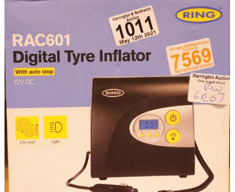 RAC601 digital 12v type inflator with light, P&amp;P Group 1 (£14+VAT for the first lot and £1+VAT for subsequent lots) 