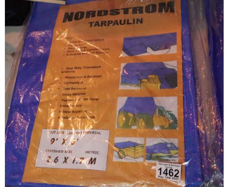 Two Tarpaulins, 2.6 x 1.7 metres. P&amp;P Group 1 (£14+VAT for the first lot and £1+VAT for subsequent lots) 