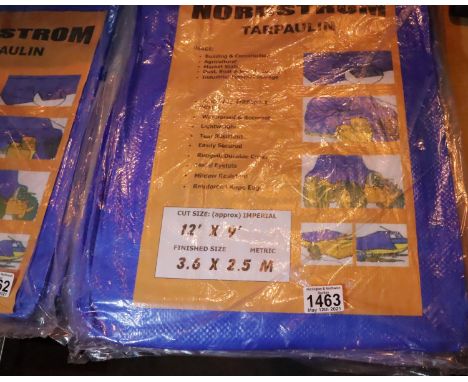 Two tarpaulins, 3.6 x 2.5 metres. P&amp;P Group 1 (£14+VAT for the first lot and £1+VAT for subsequent lots) 