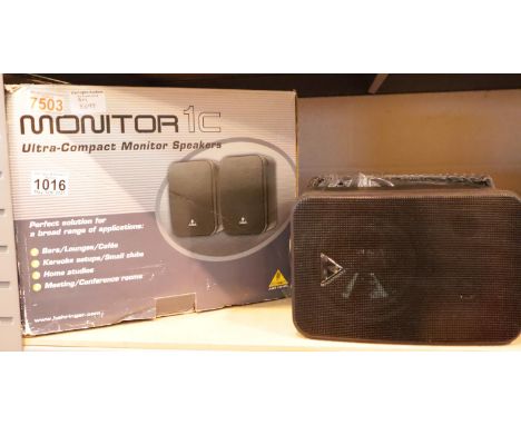 Boxed monitor 1C Ultra compact monitor speakers. Not available for in-house P&amp;P, contact Paul O'Hea at Mailboxes on 01925