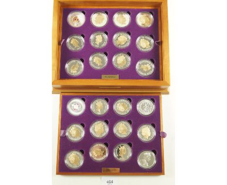 Royal mint issue: Queen Elizabeth II Golden Jubilee collection, 24 coins 2002-03, includes Commonwealth countries some silver