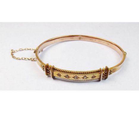 A Victorian gold bangle (unmarked) 6.5g