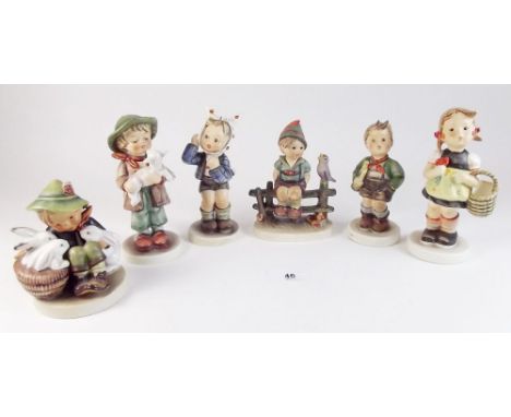 Six various Hummel figures of children