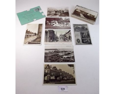 Postcards - Dorset topo including RP 1908 Bournemouth tram disaster; street scenes at Dorchester, RP Poole sandbanks, RP Walp