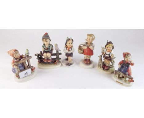 Six various Hummel figures of children