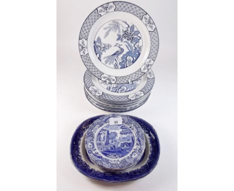 Eleven Wood and Sons 'Yvan' plates, six Copeland Spode Italian tea plates and small meat plate