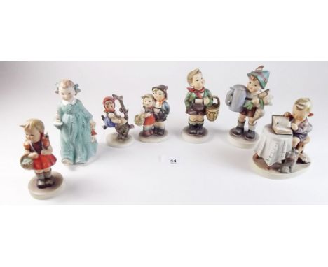 Seven various Hummel figures of children
