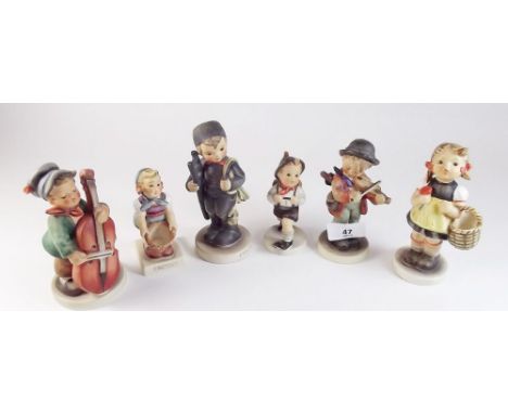 Six various Hummel figures of children