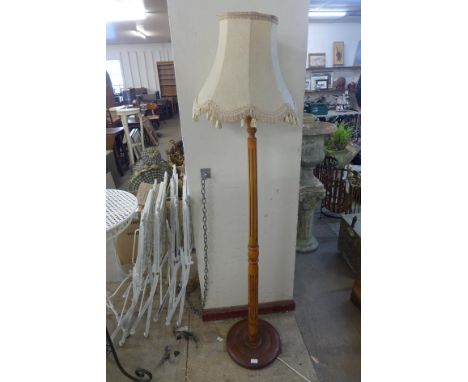 A beech standard lamp 