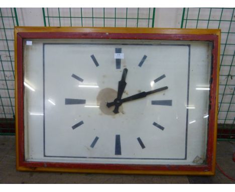 A large 1930's Smiths electric window clock 