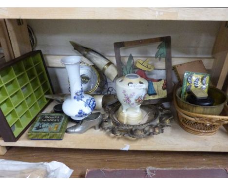 Mixed Lot: Various assorted ceramics, a small gilt picture frame, ring tray etc