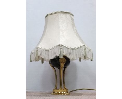 Brass Table Lamp & Shade 