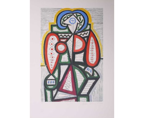 After Pablo Picasso (1881 - 1973) 'Femme Assise', Picasso Estate Collection limited edition colour lithograph, signed and num