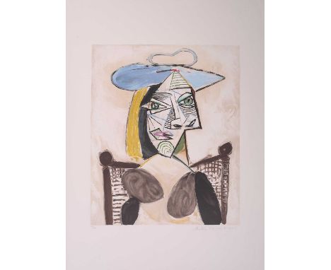 After Pablo Picasso (1881 - 1973) 'Femme au Fauteuil Canne', Picasso Estate Collection limited edition colour lithograph, sig