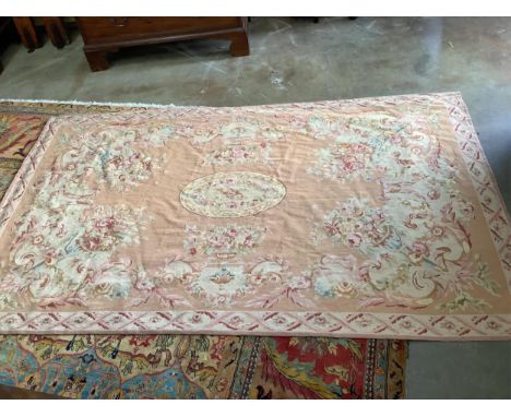 An Aubusson style tapestry rug, approx. 220 x 140cm. Condition - good