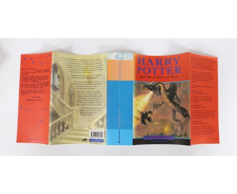 ° ° Rowling, J.K. - Harry Potter and the Goblet of Fire.  Ist edition, signed by author on dedication leaf (and with the sign