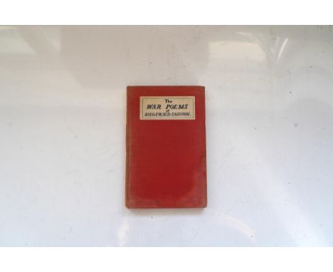 ° ° Sassoon, Siegfried - The War Poems. First Edition. half title; publisher's red cloth, with cover and spine printed labels
