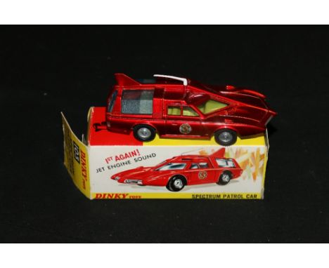 Dinky Toys 103 Spectrum patrol car based on Captain Scarlet and the Mysterons, in yellow pictorial box.