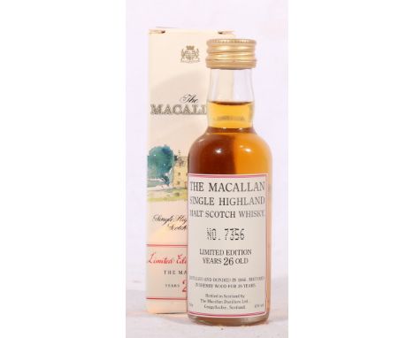 THE MACALLAN 1966 26 year old Highland single malt Scotch whisky, bottle number 7356, miniature, 5cl 43% vol., with box.