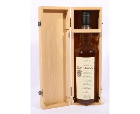 ROSEBANK 12 year old lowland single malt Scotch whisky, bottled under the Diegio floral and fauna series, 43% vol., 70cl., wi