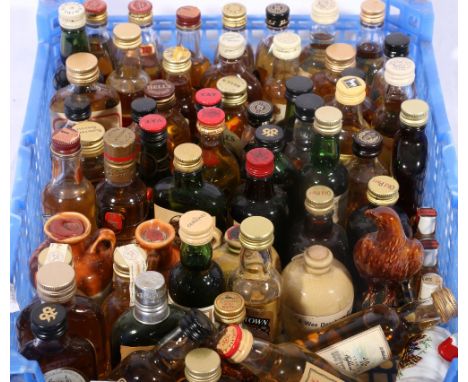 Collection of approximately sixty malt and blended whisky miniatures including GLEN GRANT 10 year old, 100°, GLEN GRANT 12 ye