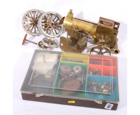 Partially built live steam engine.