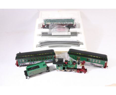 Bachmann OO gauge Thomas Kinkade Christmas Express partial train set and observation car.