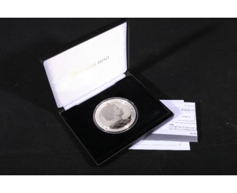 The Jubilee Mint Isle of Man Elizabeth II silver proof 5oz crown commemorating the 175th anniversary of the penny black 2015 