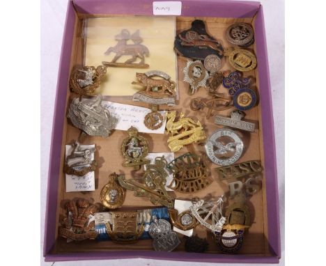 Warwickshire Royal Horse Artillery cap badge, Royal Army Veterinary Corps cap badge, Army Ordnance Corps Cap badge, Army Cate