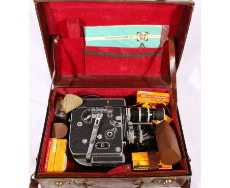 Bolex H16 Reflex Paillard camera with Kern of Switzerland paillard lenses, in fitted case with accessories. CONDITION REPORT: