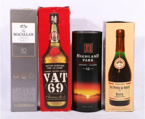 MACALLAN 10 year old fine oak single malt Scotch whisky, 70cl. 40% vol., HIGHLAND PARK 12 year old single malt Scotch whisky,
