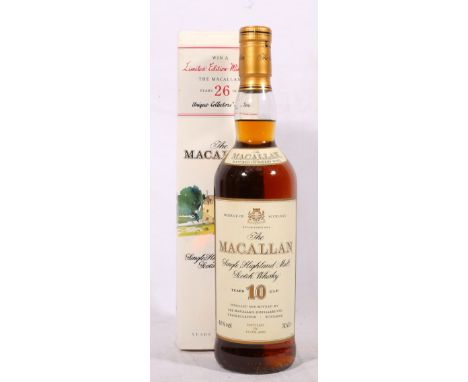 THE MACALLAN 10 year old Highland single malt Scotch whisky, old style gilt lettering label, matured in sherry wood, 70cl 40%
