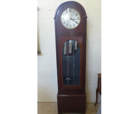 An early 20th century longcase clock mahogany case eight day movement with St Michael Whittington and Westminster chimes - He