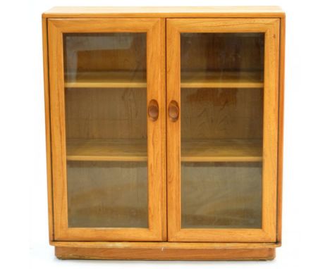 AN ERCOL WINDSOR TWO DOOR CABINET, 99 X 91CM