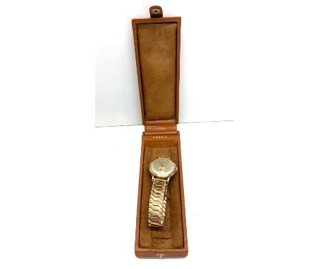 Vintage 9ct gold omega automatic gents wristwatch working order but no warranty given 