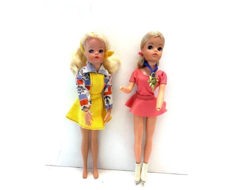 2 Vintage Sindy dolls one missing hands please see images for details 