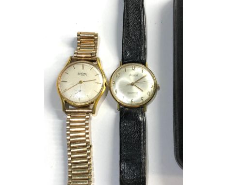 2 Vintage gents wristwatches Bentima and Accurist both wind and tick but no warranty given 