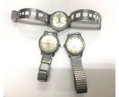 3 Vintage gents  wristwatches all ticking but no warranty given please see images for details 