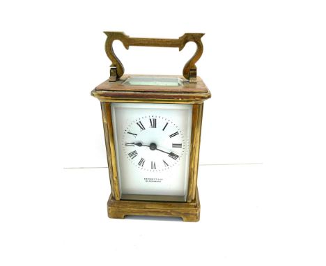 Vintage brass carriage clock working order but no warranty 