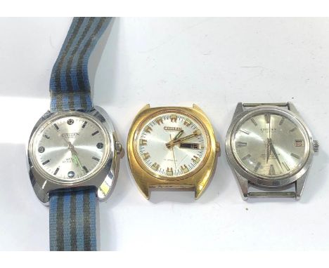 3 Vintage gents  wristwatches all ticking but no warranty given please see images for details sold as spares parts or repair 